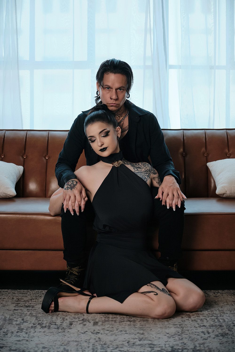 Corporate Goth boudoir photography in Dallas, image 5 of 15