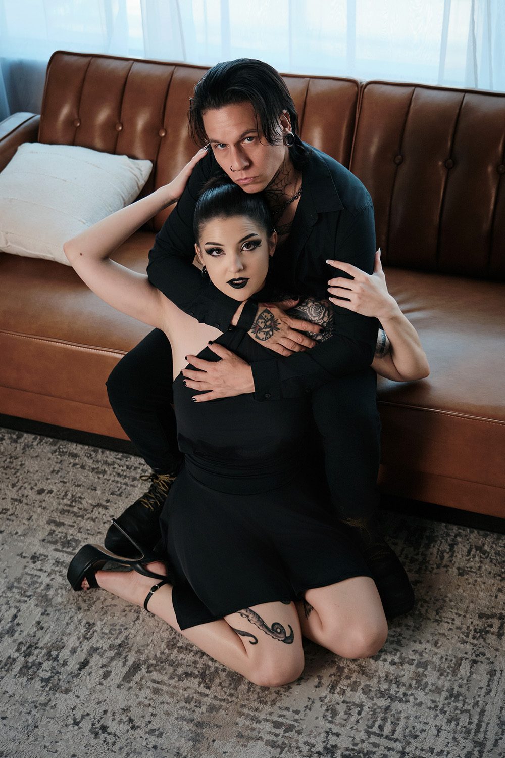 Corporate Goth boudoir photography in Dallas, image 6 of 15