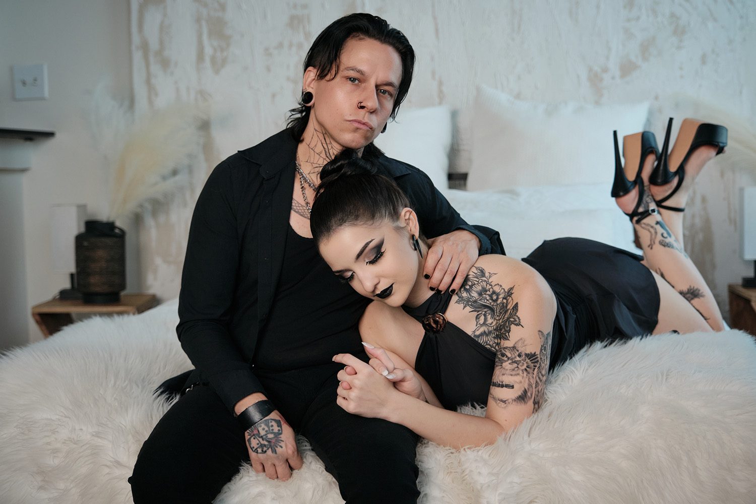 Corporate Goth boudoir photography in Dallas, image 7 of 15