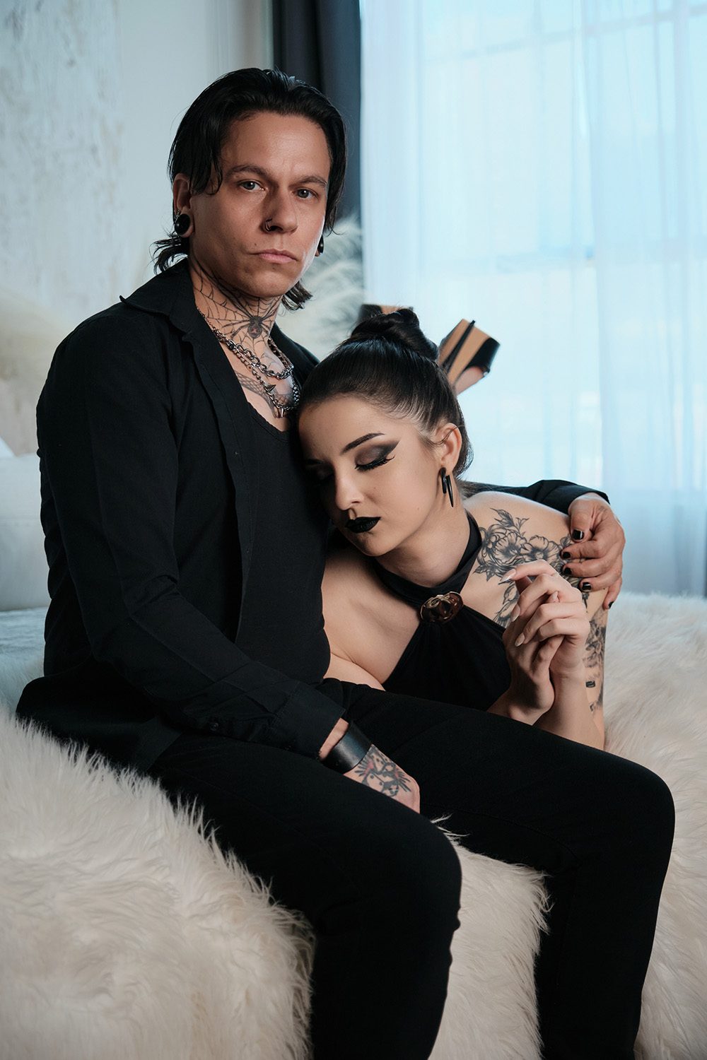 Corporate Goth boudoir photography in Dallas, image 8 of 15