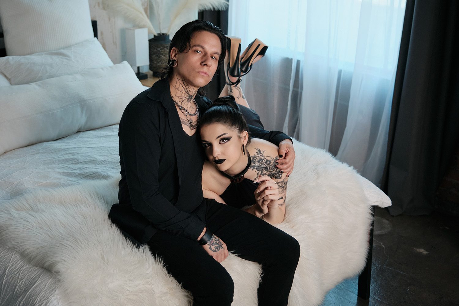 Corporate Goth boudoir photography in Dallas, image 9 of 15