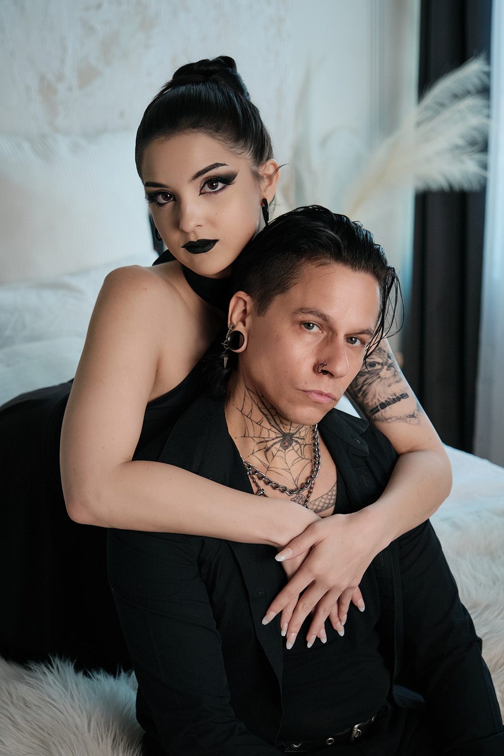 Corporate Goth boudoir photography in Dallas, image 11 of 15